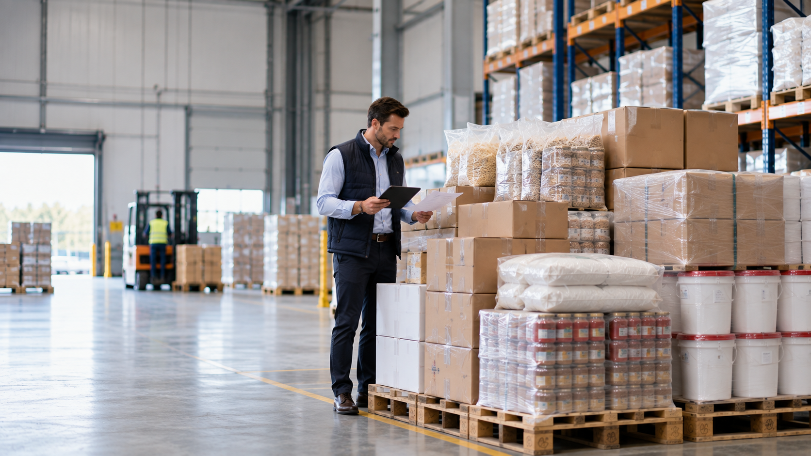 Evaluarea unui lot de paleți pentru o oportunitate de clearance B2B prin Euro Intermed Solutions și Palletclearance.com.